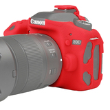 ORMY スキンカバー シリコン保護ケース Canon EOS 80D レッド
