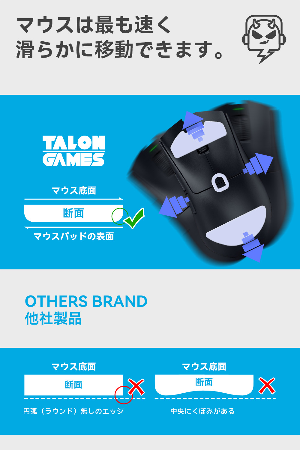 TALONGAMES マウスソール Razer DeathAdder V4 Pro 用 - talongames.net