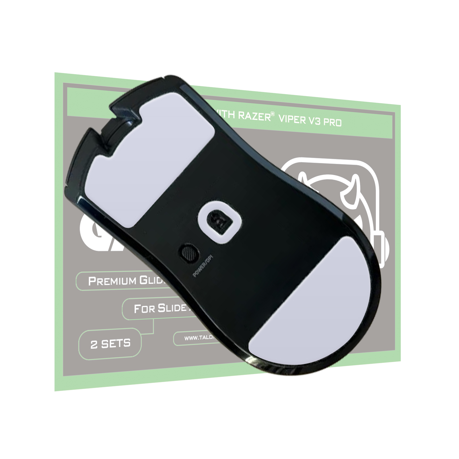 TALONGAMES Rounded Curved Edges Mouse Skates for Razer Viper V3