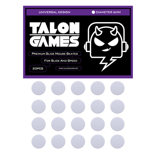 TALONGAMES マウスソール 汎用 6mm 円形 &nbsp;20PCS（グレー）