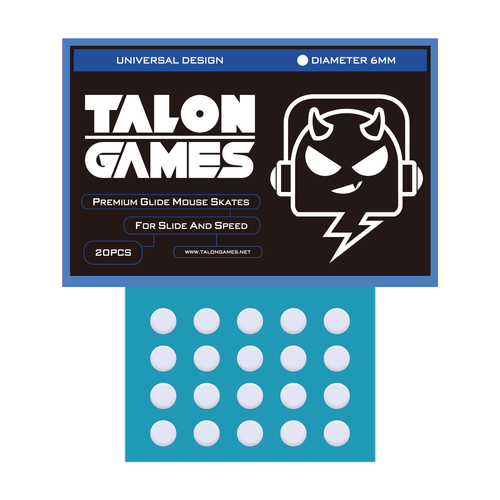 TALONGAMES マウスソール 汎用 6mm 円形 &nbsp;20PCS（ホワイト）