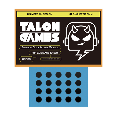 TALONGAMES マウスソール 汎用 6mm 円形 &nbsp;20PCS（ブラック）