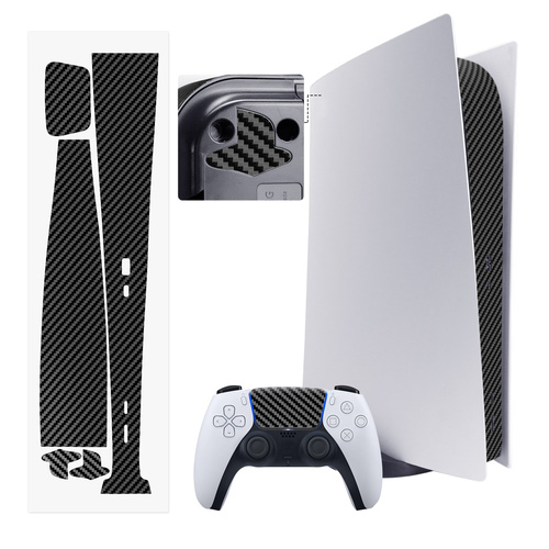 TALONGAMES PS5用本体保護フィルム (カーボンファイバ ブラック)