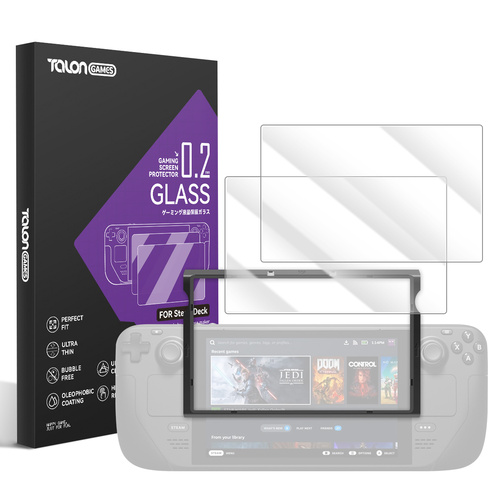 TALONGAMES &nbsp;Steam Deck 用 液晶保護 ガラスフィルム 【極薄型 0.2mm & ２枚セット＆日本製旭ガラス製材料】