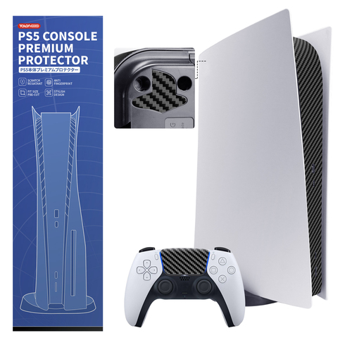 TALONGAMES PS5 Console Premium Protector for Disc Version (Carbon Fiber - Black)