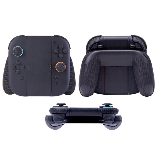 【 グリップ力強化 & 吸汗力強 】TALONGAME Switch Joy-Con 2 Grip 用 コントローラーグリップ （グリップ部分+十字キーパッド+ボタン+トリガー，ブラック）