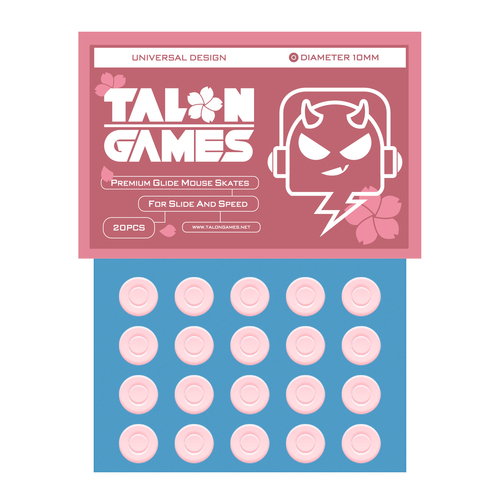 TALONGAMES マウスソール 汎用 10mm 円形 &nbsp;20PCS（ピンク）