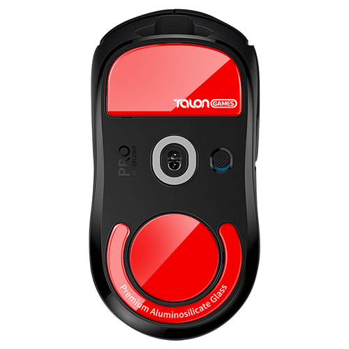 TALONGAMES Glass Mouse Skates Compatible with Logitech G PRO X SUPERLIGHT [Red]