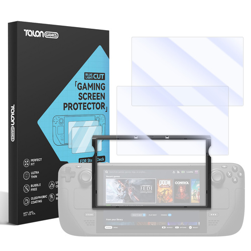 TALONGAMES &nbsp;Steam Deck 用 液晶保護 ガラスフィルム 【 ブルーライトカット機能 & ２枚セット】
