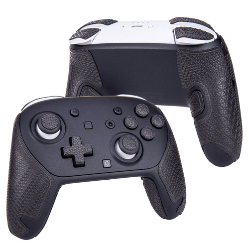 【アクションボタン図形提示付き】TALONGAMES Switch Pro コントローラー グリップ （ グリップ部分 + 十字キーパッド + ボタン + トリガー，ブラック ）(1)
