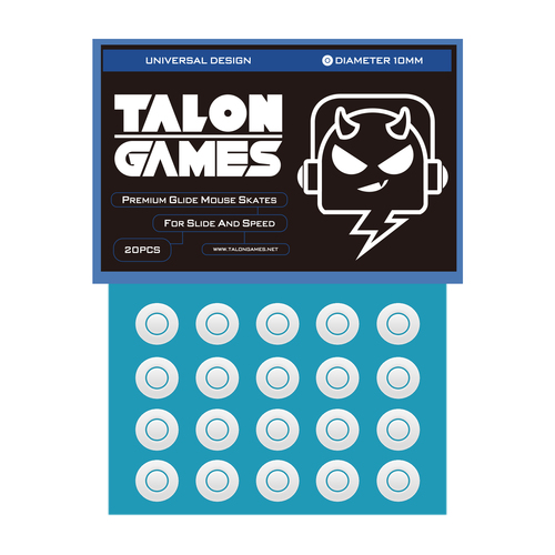 TALONGAMES マウスソール 汎用 10mm 円形 &nbsp;20PCS（ホワイト）