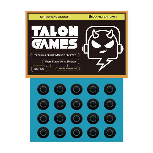 TALONGAMES マウスソール 汎用 10mm 円形 &nbsp;20PCS（ブラック）