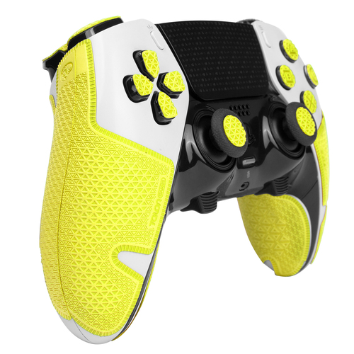 【アクションボタン図形提示付き】TALONGAMES PS5 DualSense Edge コントローラーグリップ （グリップ部分+十字キーパッド+ボタン+トリガー,蛍光イエロー）